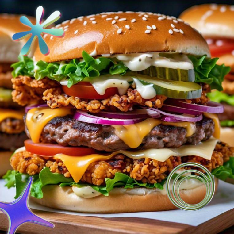 Burger Wrap Sandwiches Background