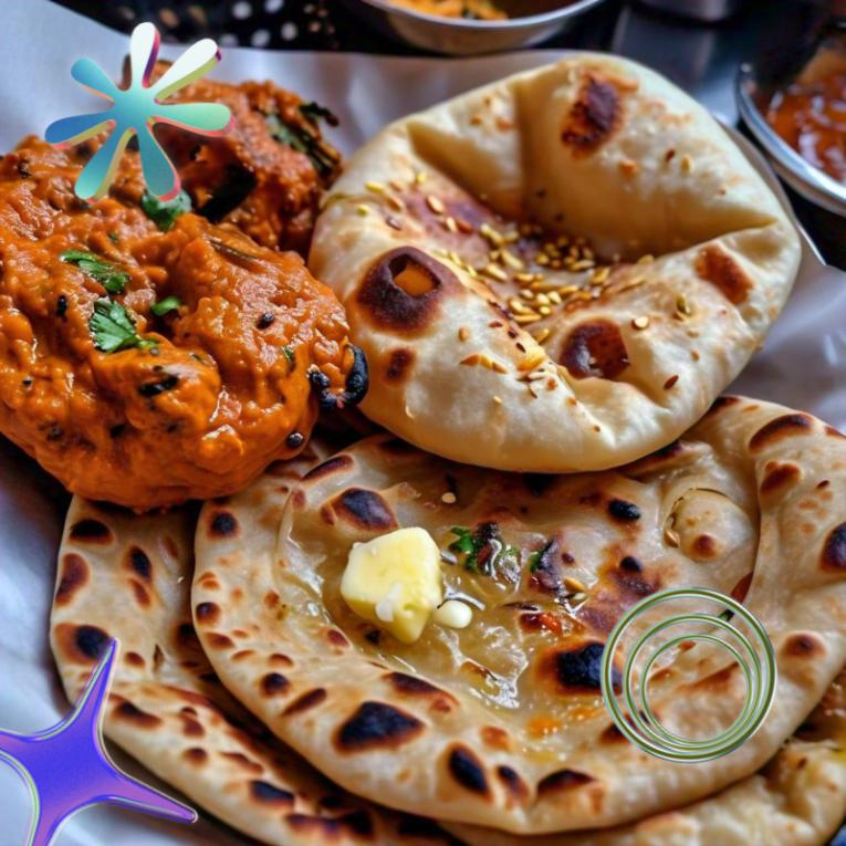 Choice of Indian Bread Background