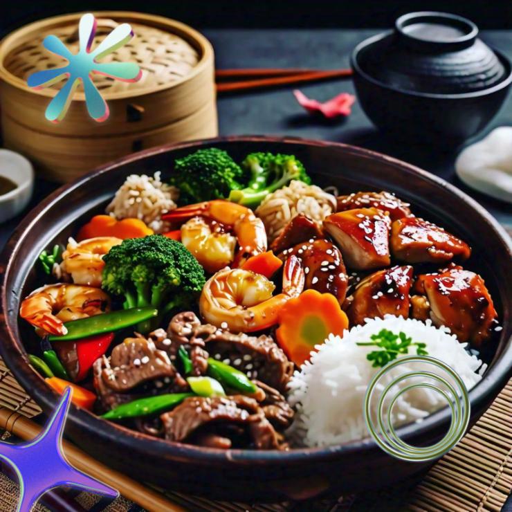 Oriental Main Course Background